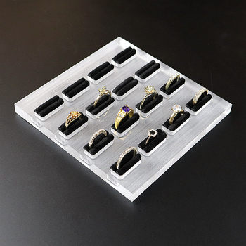 Acrylic ring storage tray jewelry display stand