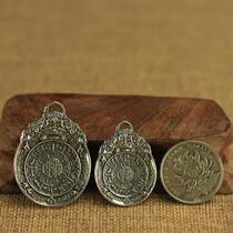 Tibet Tantric 99 sterling silver nine palace gossip brand Tibetan eight treasure nine palace gossip brand waist card transfer feng shui hanging