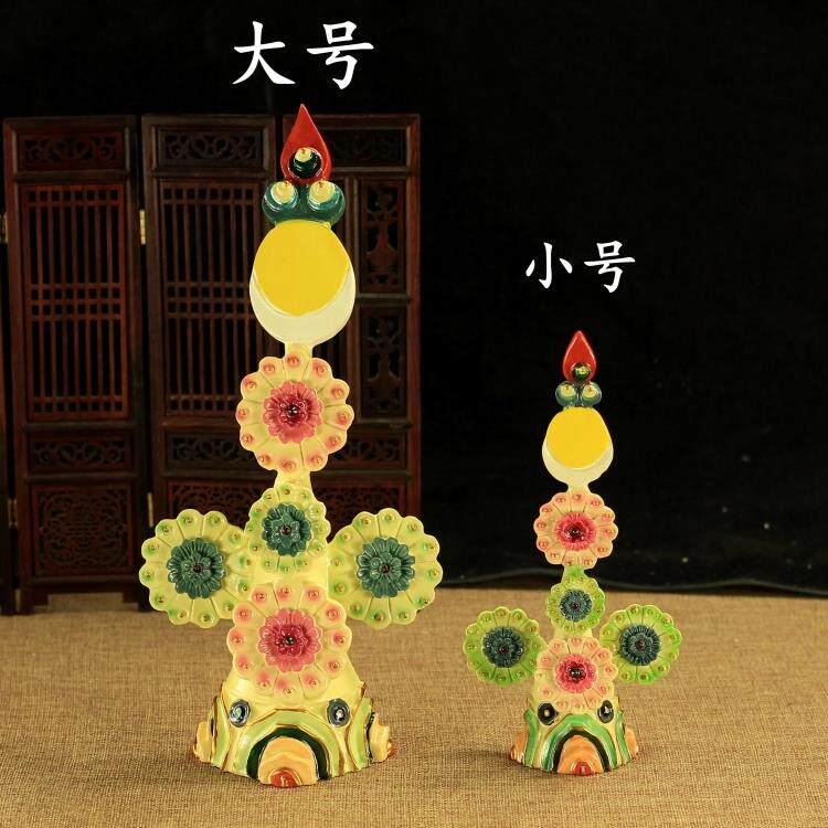 Tibetan Buddhism Tantric Resin Tara Duoma Food Butter Flower Pure Copper Doma Collection Small Buddha Hall Orders