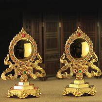 Buddhist supplies tantric copper zhun ti jing ornaments zhun ti fo mu Bodhisattva feng shui mirror town house decoration Tibetan multiplier