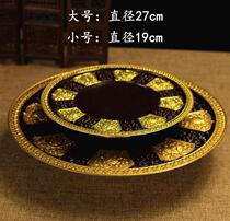 Supply plate for Buddha fruit plate pure copper for fruit plate Buddha Hall high base lotus flower fortune fruit plate Buddhist supplies