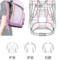 Schoolbag Pupils Third to Sixth Grades Girls Burden Relief Ridge Protection Super Light and Lightweight Girls' Backpack