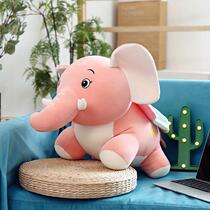 Cute elephant fur suede toy cuddled paparazzi doll girl cloth doll children strip cartoon boy small pillow