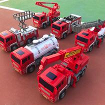 Toy Fire Truck Locomotive Cloud Ladder Car Type Excavator 6 Combinations Ultra Large Number of Puzzle Cars Parenting 3 Stirring Cars