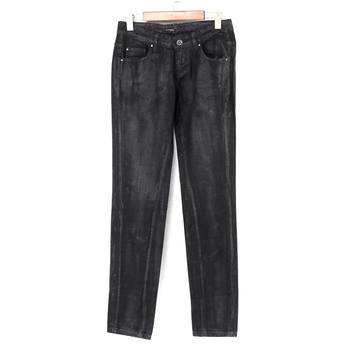 [Cut] Old-Style Casual Spring/Summer Elegant Rock-Style Slim-Fit Skinny Pants Original Color Distressed Denim Jeans for Women 5093939