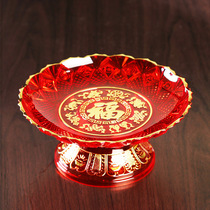 Crystal for Buddha fruit plate Buddhist supplies Buddhist Temple Dharma Church Buddha Guanyin Wealth God for fruit plate fruit plate plastic plate