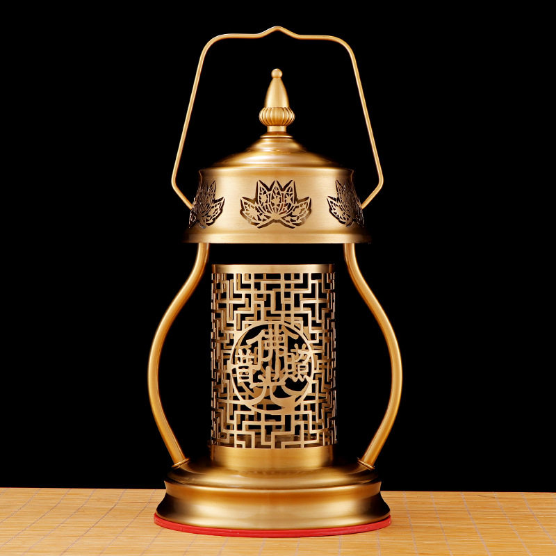 Brass bucket candle holder for the Buddha Changming lamp Fortune Lamp Kerosene Lamp Coal Oil Lamp Social Lamp Buddha Front For Lamp Ghee Wax Candle Holder