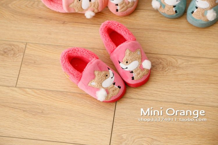 Pantoufles enfants en suède pour hiver - Ref 1009846 Image 7