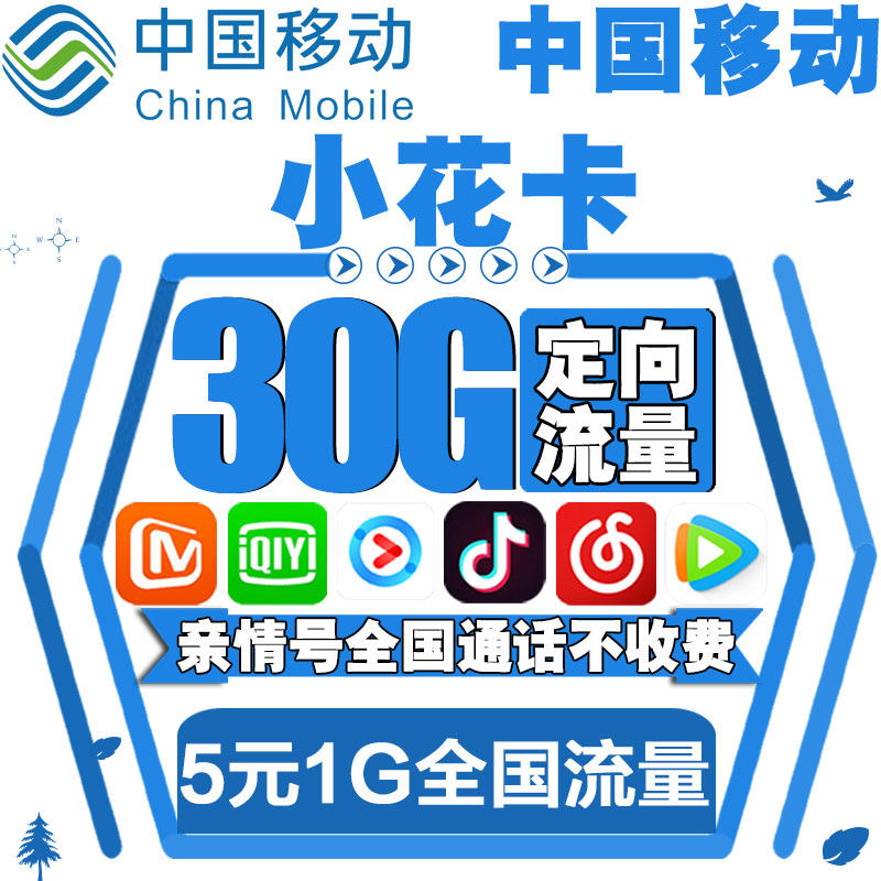 China Mobile / Xiaohua Bao Tian Telephone Card Type Internet Card Grand Wang Card 4G mobile phone card optional number