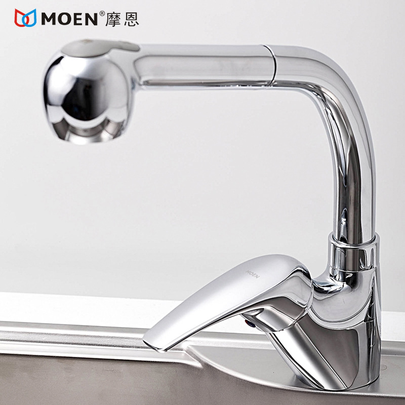 Moen Pull-Out Kitchen Hot and Cold Faucet 7727 Original Pull-Out Hose Shower Head Valve Core Repair Parts