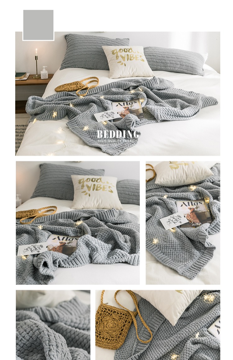 cấp bậc lẻ mang ins chăn giải trí gió điều hòa không khí chăn chăn len dệt kim sofa trang trí chăn khăn giường cuối chăn - Ném / Chăn chăn lông cừu chữ vạn