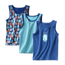 New Summer Children Harness Three Suits Boy Sleeveless Blouse Cotton Thin boy Boy Clothing Baby Vest