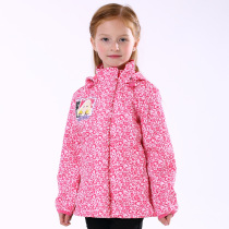 Girls coat spring and autumn new baby foreign atmosphere Barbie cartoon sunscreen slim slim simple rainproof trench coat charge jacket