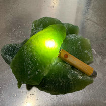 Natural jade raw stone yellow green ice material wool can be carved jade ornaments bracelet handlebar pendant