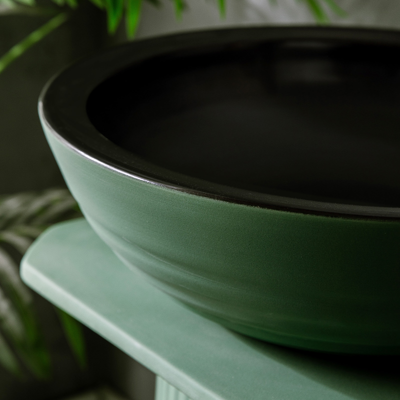 Ceramic column basin courtyard square sink basin one balcony creative pillar type is suing the lavatory household