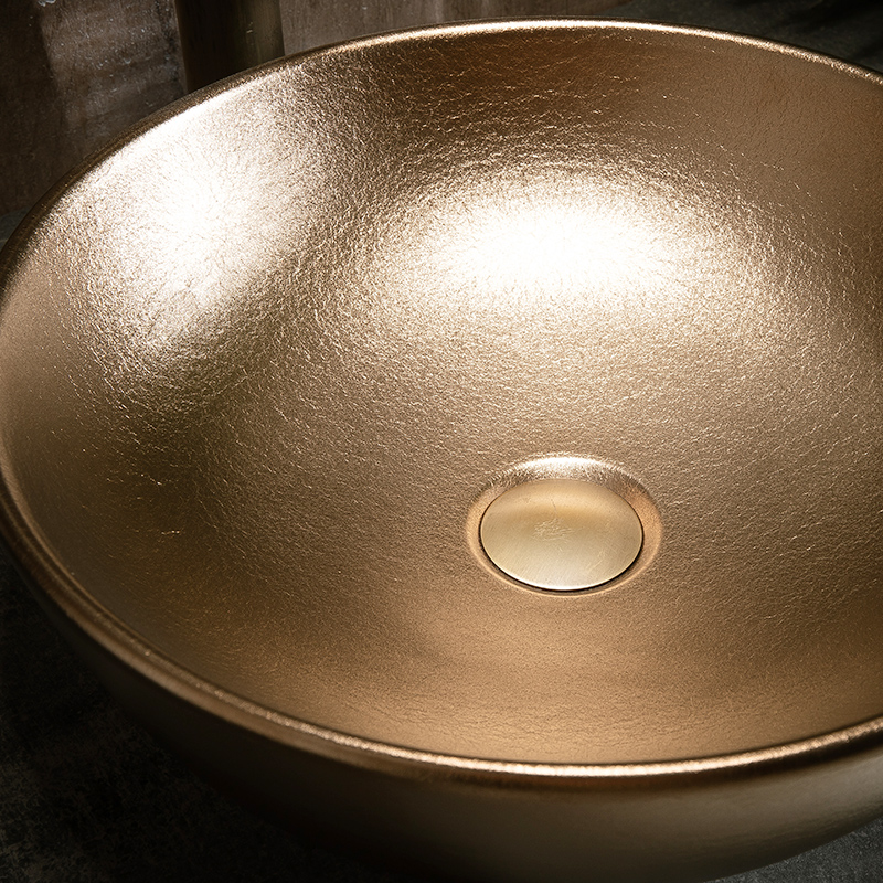 Golden stage basin sink single basin simple toilet lavatory basin basin ceramic household balcony