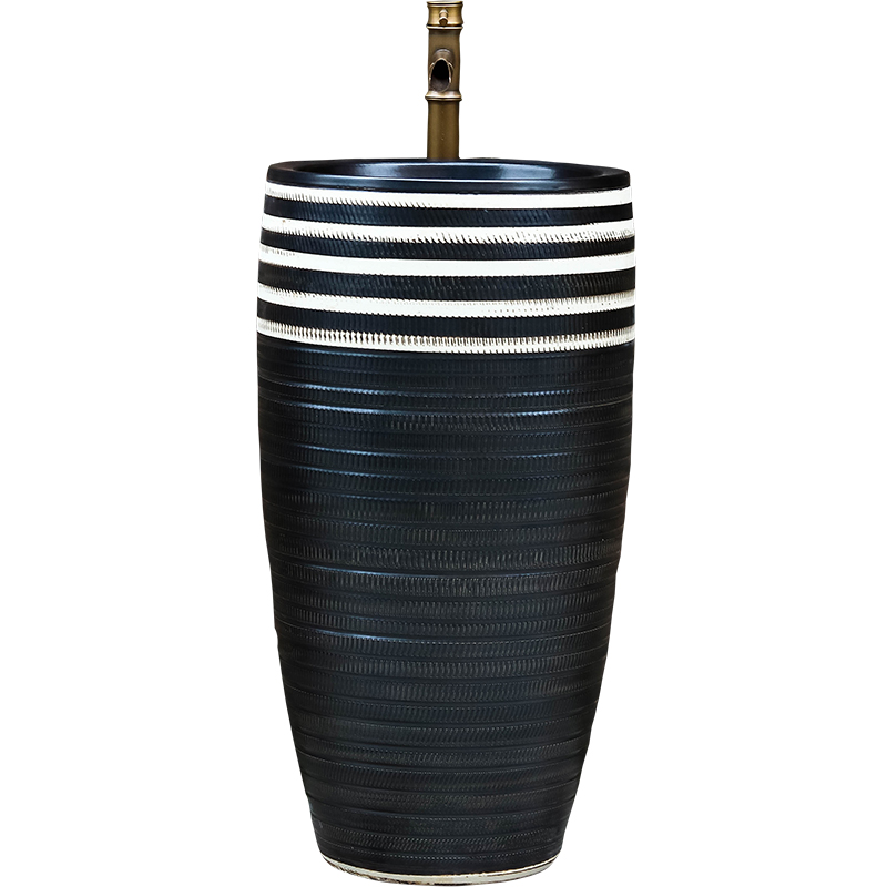 Jingdezhen ceramic basin art lavatory conjoined column one column pillar toilet lavabo lavatory balcony