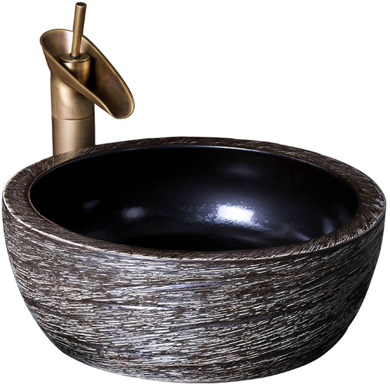 On circular Chinese continental basin of jingdezhen ceramic lavabo household art hotel toilet bowl lavatory