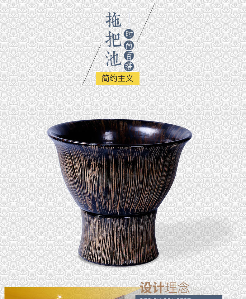 The Mop pool archaize handicraft in jingdezhen ceramic household balcony retro toilet size Mop pool