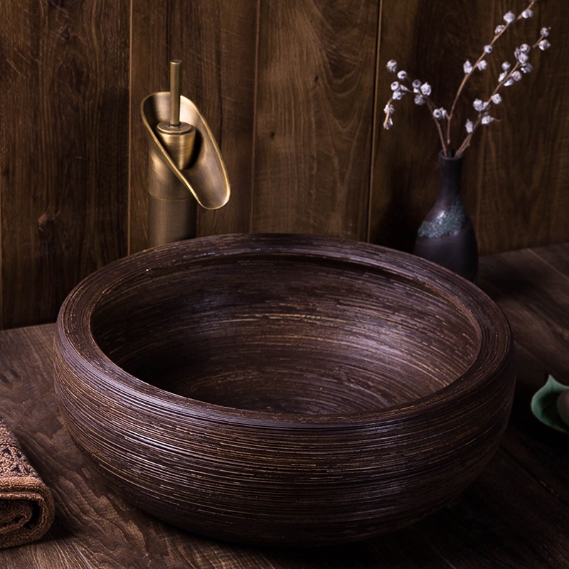 Drawing the stage basin circular archaize do old ceramic face basin of Chinese style toilet sanitary ware industry wind restoring ancient ways the pool that wash a face