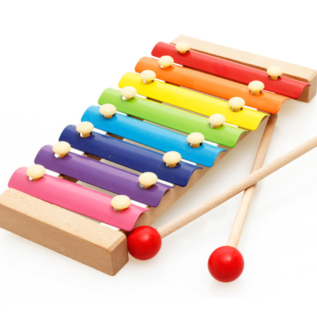 Eight-tone Percussion for young children Puzzle Percussion Toy early teaches musical instrument Baby knocks on small xyloc toy music Enlightenment-Taobao