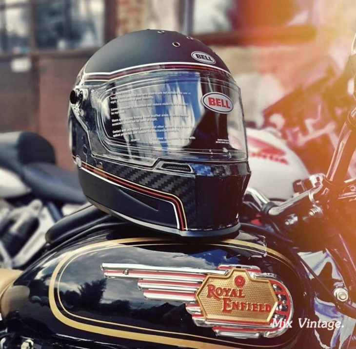 American BELL ELIMINATOR full helmet Harley retro motorcycle carbon fiber Indian cruise helmet