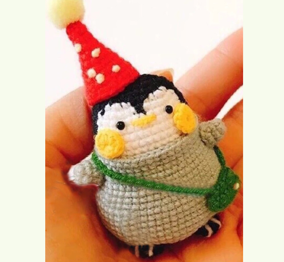 New Christmas Little Penguin Crochet illustration doll Crochet drawings Wool knitting manual diy picture tutorial