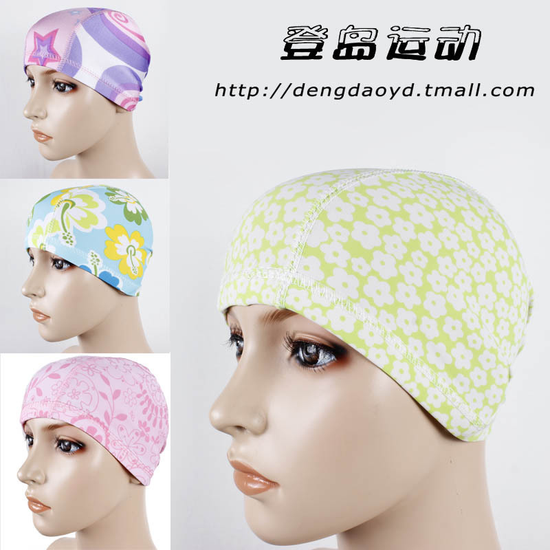 Solid Petal Colorful Swimming Cap Length Hair Spa Bathing Cap Cloth Swimming Cap Refined Swimming Cap
