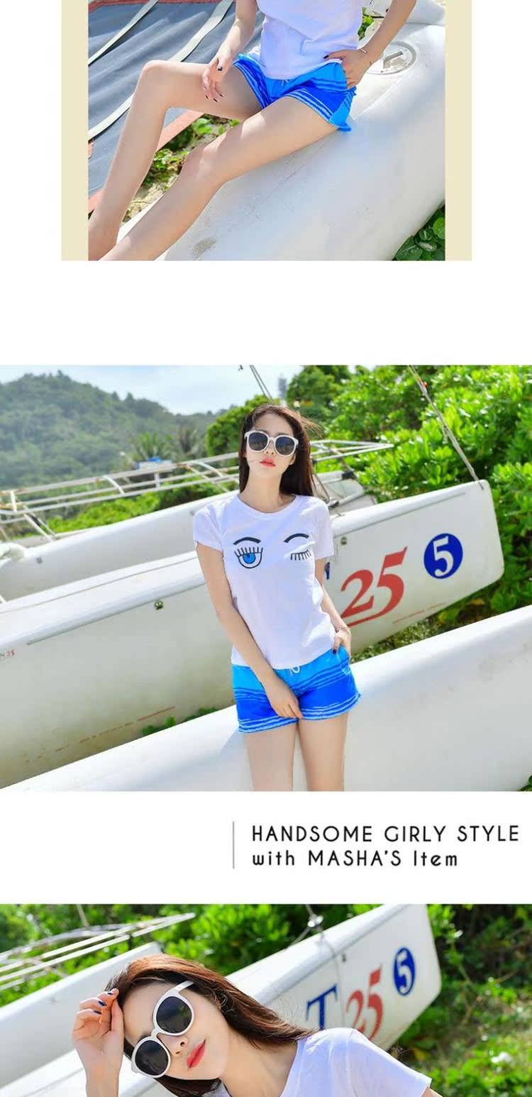 Mùa hè nhanh khô kích thước lớn quần rộng đôi quần đi biển nữ phụ huynh-trẻ em kỳ nghỉ màu xanh năm điểm quần short mùa xuân nóng tắm phù hợp với nam thủy triều - Quần bãi biển 	quần đi biển nhóm	