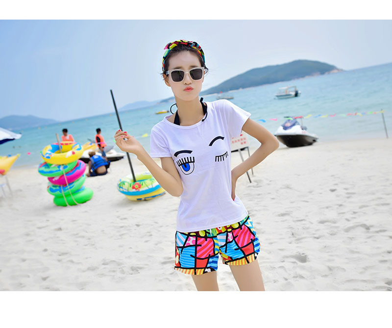 Cha mẹ và con mặc mùa hè 2018 mới ngụy trang quần beachwear du lịch kỳ nghỉ gia đình nhà mùa hè gia đình ba gia đình quần đôi đi biển