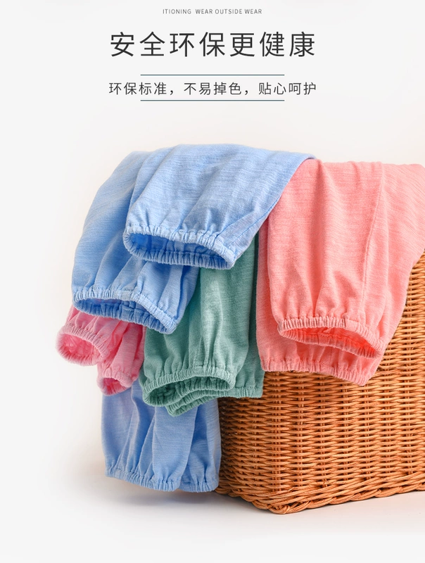 Nam cực cotton và vải lanh chống muỗi quần dành cho trẻ em quần dài mùa hè quần mỏng bé gái quần phụ nữ mới 2020 - Quần