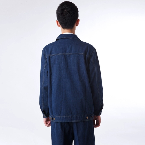 Демисезонные джинсы с начесом, износостойкий комбинезон