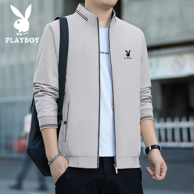 Playboy Business Casual Spring Jacket for Men 2026 New Style Young and Middle-Aged Stand Collar Coat Men's Jacket Trendy