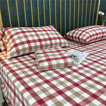 Plaid full cotton soft quilts with single dormitory bed linen washed cotton quilts by set double four pieces of enlarged kang single customizable