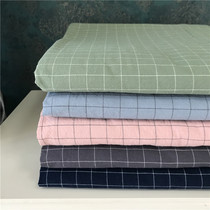 Minimalist plaid full cotton washed cotton quilts Pure Cotton Single Dormitory Quilt with single quilt cover Plaid Pillowcase Three Sets Customised