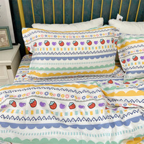 New non-fluorescent A-type plaid full cotton twill sheet single piece quilted with single pure cotton quilt cover customizable to the skin closets