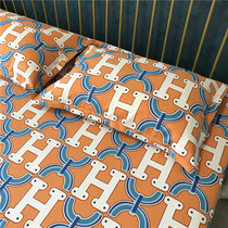 High end thickened active pure cotton old coarse cloth bed Single piece light extravagant three sets full cotton canvas material kang single can be made