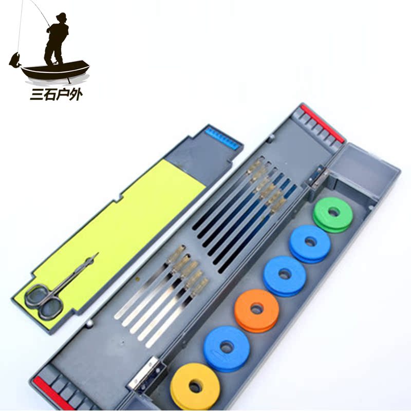 Multi-function fishing float box Fish hook accessories Main sub-line box drift box Imitation aluminum box Hook box A box of multi-purpose