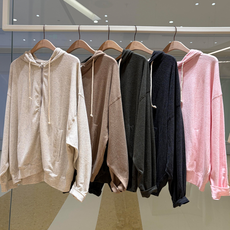 Spring and Autumn Zipper Cardigan Jacket for Women Americ@N Vintage Summer Thin Modal American Style Hooded Sweatshirt Spring and Autumn Zipper Cardigan Jacket for Women Americ@N Vintage Summer Thin Modal American Style Hooded Sweatshirt
