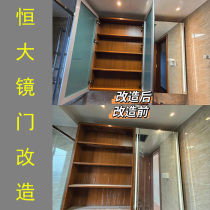 Evergrande bathroom mirror door customized aluminum alloy smart mirror cabinet door factory bathroom bathroom mirror cabinet door frame