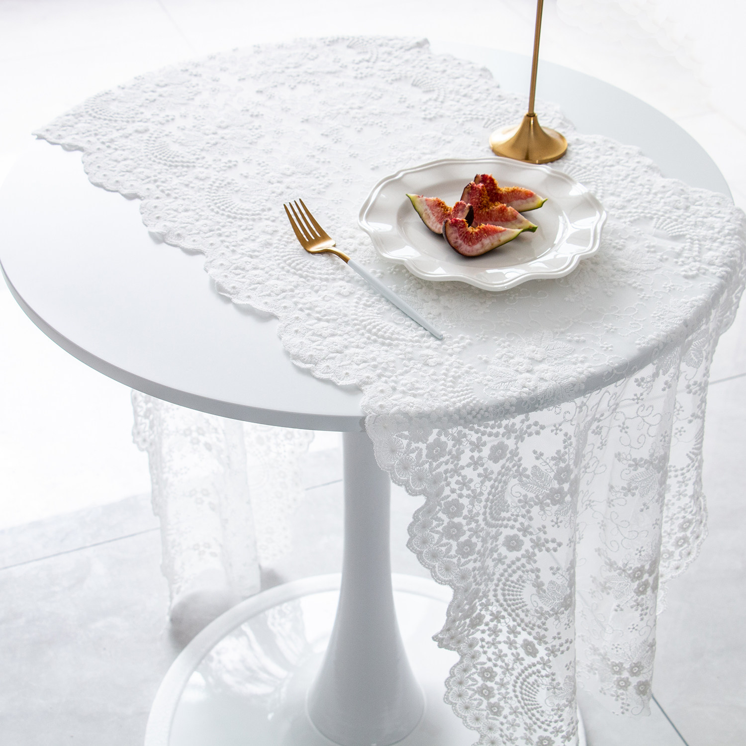 ins flower embroidery strip lace cloth table cloth cake dessert photo-prop photo background cloth decoration