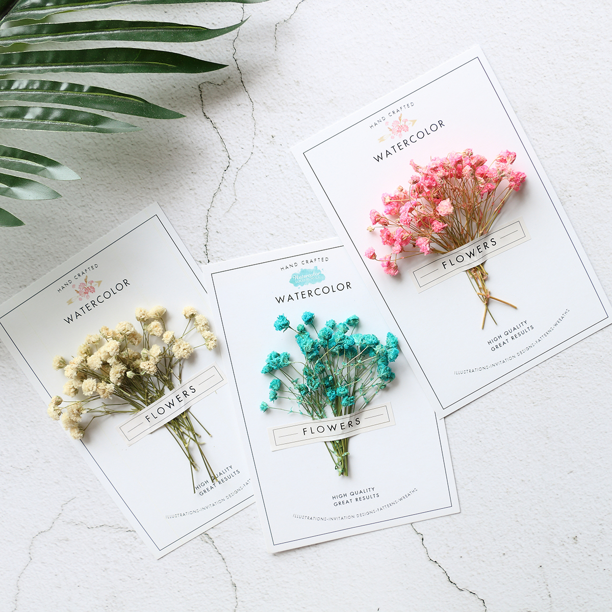 Mini dried flower card 10 * 15cm photo props ornaments cosmetics photography background decoration