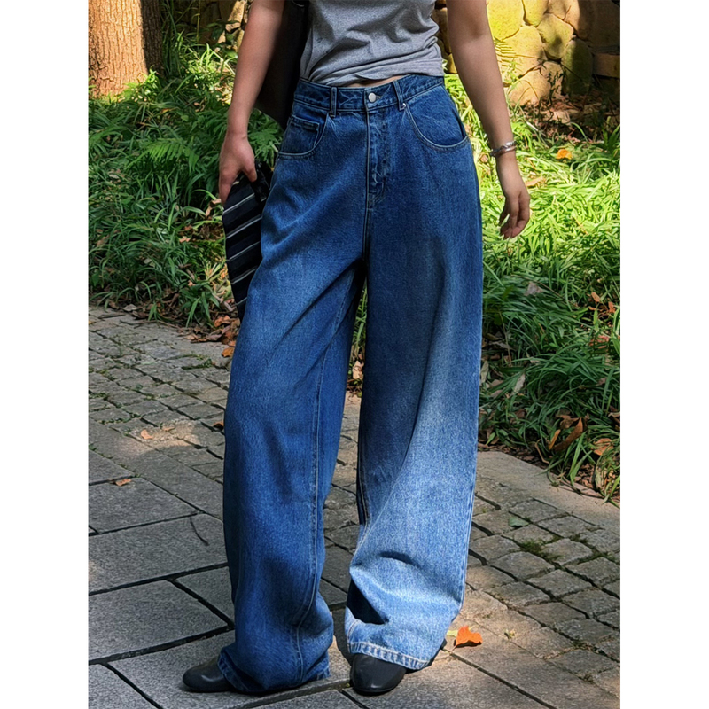 Marryher Relaxed and Stylish_Imported from Turkey, Vintage Blue Slightly Curved Balloon Loose Jeans for Women, Early Autumn Marryher Relaxed and Stylish_Imported from Turkey, Vintage Blue Slightly Curved Balloon Loose Jeans for Women, Early Autumn