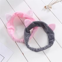 Headband for face washing Korean female hair accessories bunny ears cute makeup facial mask hairband simple headscarf headgear headgear