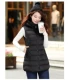 Mùa thu và mùa đông xuống áo vest nữ dài phần thon gọn sống mũ độn áo vest vest vai hoang dã cỡ lớn áo khoác áo khoác vest nữ