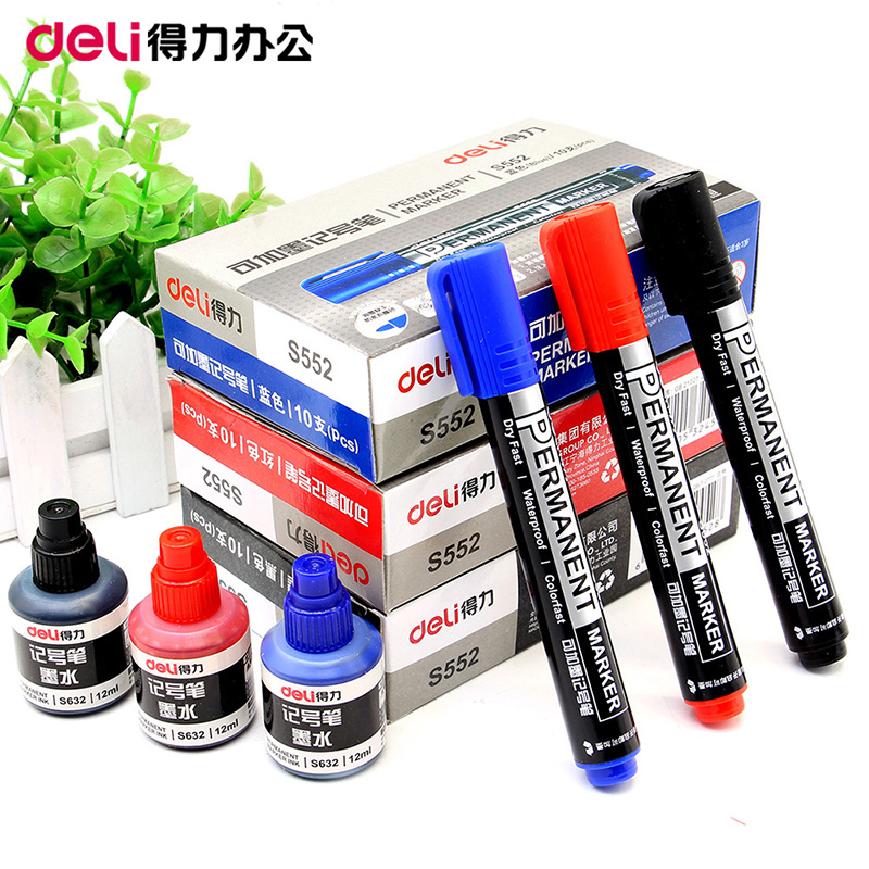 Able S552 oily debit pen with ink exotic pen black blue red logistics pen CD pen