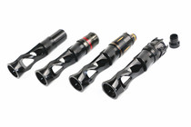 DIY Luya rod with new black paint hollow gun handle wheel seat metal wheel seat cap fishing rod handle accessories