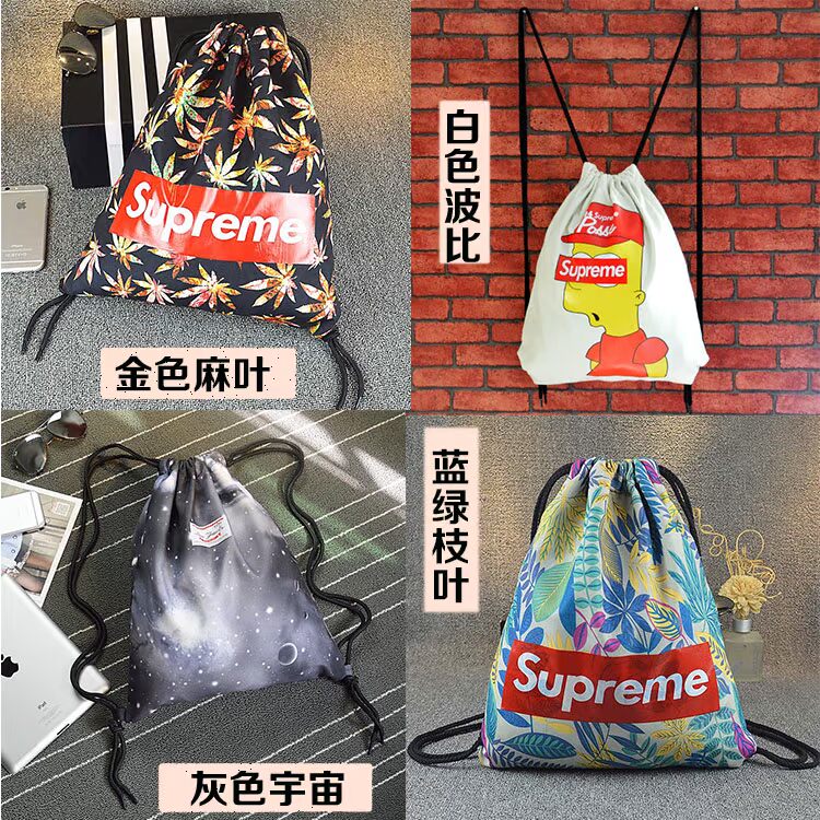 Túi xách tay có thể thu gọn chùm DrawString ba lô nam nữ mini túi chống nước nhẹ ba lô học sinh phiên bản Hàn Quốc đơn giản balo hàng hiệu