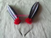 Cartoon COS Props Performance Cute Ears Black Rabbit Ear Red Ear Nest Hair Stirrup