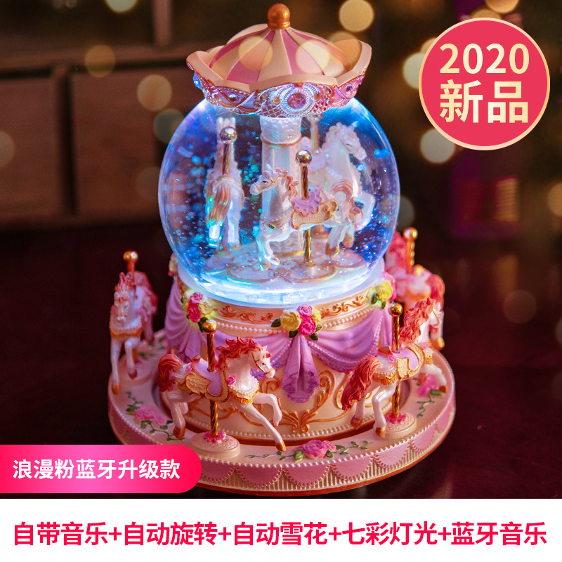 Rotating Trojan Music Boxes Birthday Gifts Snowflake Bash 8 Soundboxes For Girls Children Christmas Birthday Gifts